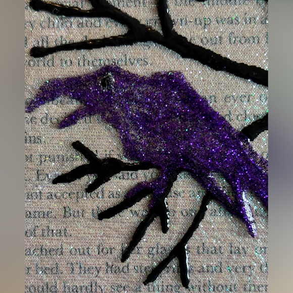 🎃🐦⬛Hand painted crow in a tree greetings card - Picture 2 of 4